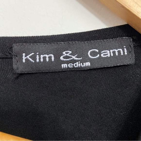 2/40$ KIM&CAMI Black white Fringe sleeveless tie dye fringe jersey lightw Medium - Picture 2 of 12